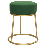 Vidaxl hocker rond fluweel groen