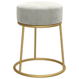 Vidaxl hocker rond fluweel lichtgrijs