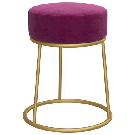 Vidaxl hocker rond fluweel paars