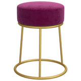 Vidaxl hocker rond fluweel paars