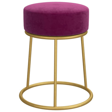 Vidaxl hocker rond fluweel paars