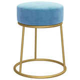 Vidaxl hocker rond fluweel lichtblauw