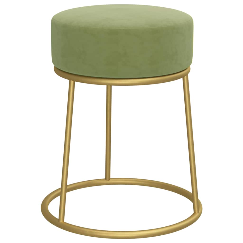 Vidaxl hocker rond fluweel mosterdgroen