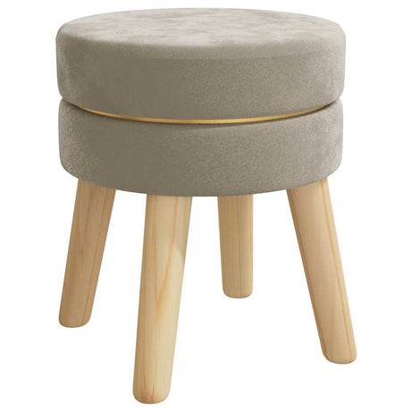 Vidaxl hocker rond fluweel donkergrijs