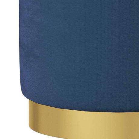 Vidaxl hocker met opbergruimte rond fluweel 31 x 37 cm blauw