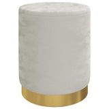 Vidaxl hocker met opbergruimte rond fluweel 31 x 37 cm lichtgrijs