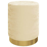 Vidaxl hocker met opbergruimte rond fluweel 31 x 37 cm abrikooskleurig