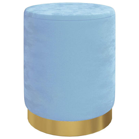 Vidaxl hocker met opbergruimte rond fluweel 31 x 37 cm lichtblauw