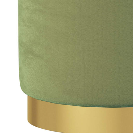 Vidaxl hocker met opbergruimte rond fluweel 31 x 37 cm mosterdgroen
