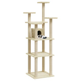 Vidaxl -Katzenmöbel mit Sisal -Kratzerpfosten 171 cm Creme -Colored