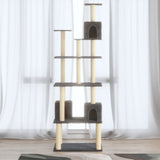 Vidaxl Katzenmöbel mit Sisal-Kratzstämmen 188 cm dunkelgrau