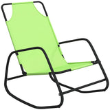 Vidaxl ligstoelen 2 st schommelend staal en textileen groen
