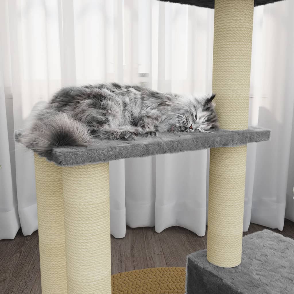 Vidaxl -Katzenmöbel mit Sisal -Kratzerpfosten 71 cm hellgrau