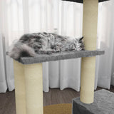 Vidaxl -Katzenmöbel mit Sisal -Kratzerpfosten 71 cm hellgrau