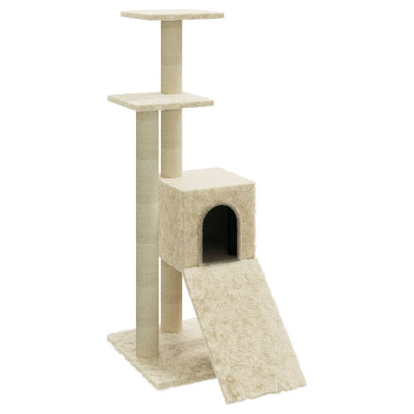 Vidaxl -Katzenmöbel mit Sisal -Kratzerposten 92 cm Creme -Colored