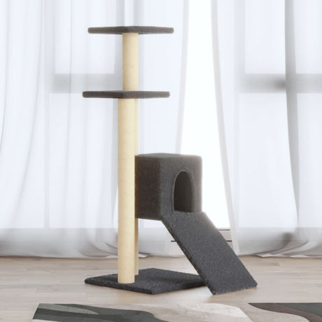 Vidaxl -Katzenmöbel mit Sisal -Kratzern 92 cm dunkelgrau