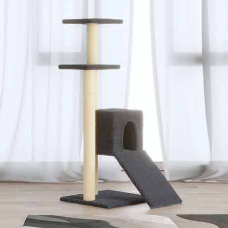 Vidaxl -Katzenmöbel mit Sisal -Kratzern 92 cm dunkelgrau