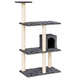Vidaxl Katzenmöbel mit Sisal-Kratzstämmen 119 cm dunkelgrau