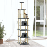 Vidaxl Katzenmöbel mit Sisal-Kratzstämmen 216 cm dunkelgrau