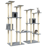 Vidaxl -Katzenmöbel mit Sisal -Kratzern 174 cm hellgrau