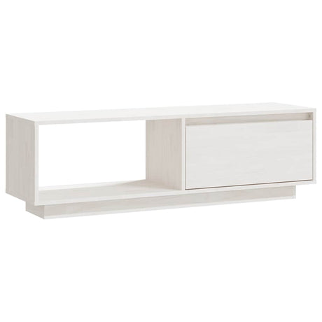 Vidaxl tv-meubel 110x30x33,5 cm massief grenenhout wit
