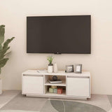 Vidaxl tv-meubel 110x30x40 cm massief grenenhout wit