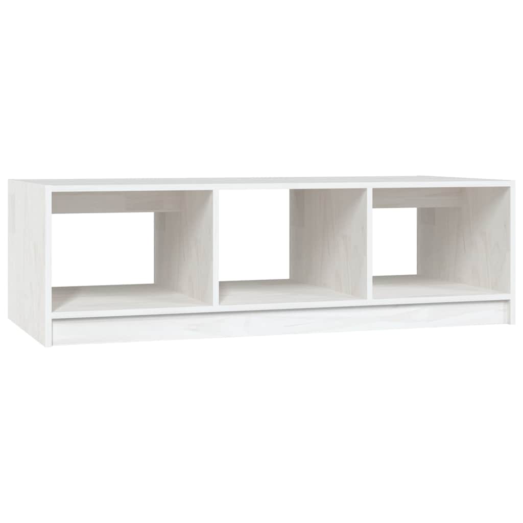 Vidaxl salontafel 110x50x34 cm massief grenenhout wit
