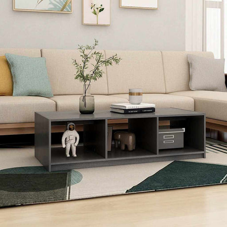 Vidaxl salontafel 110x50x34 cm massief grenenhout grijs