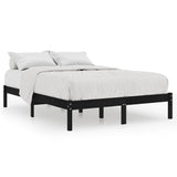 Vidaxl bedframe massief grenenhout zwart 140x190 cm