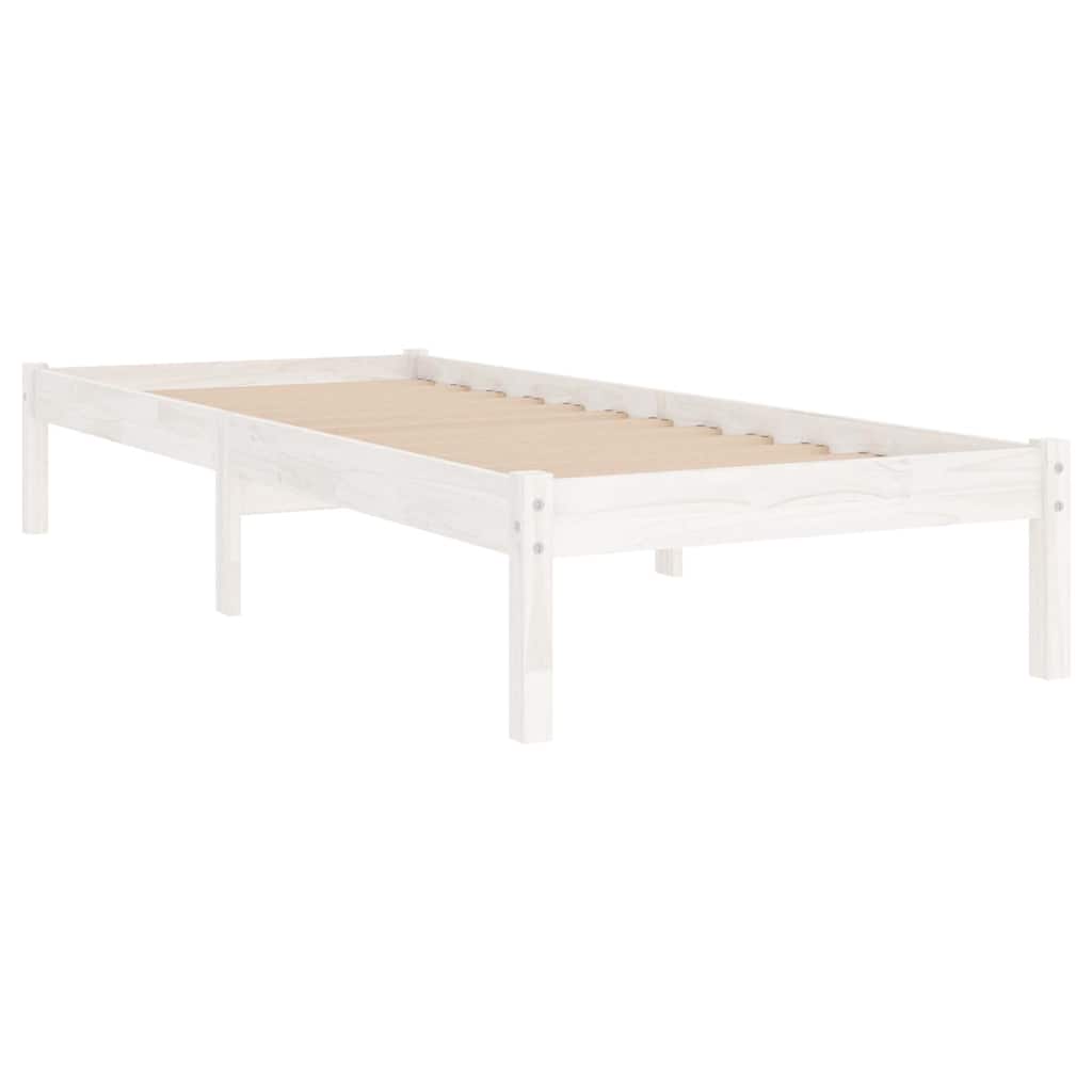 Vidaxl bedframe massief grenenhout wit 100x200 cm