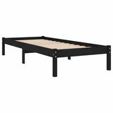 Vidaxl bedframe massief grenenhout zwart 100x200 cm