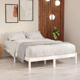 Vidaxl bedframe massief grenenhout wit 200x200 cm