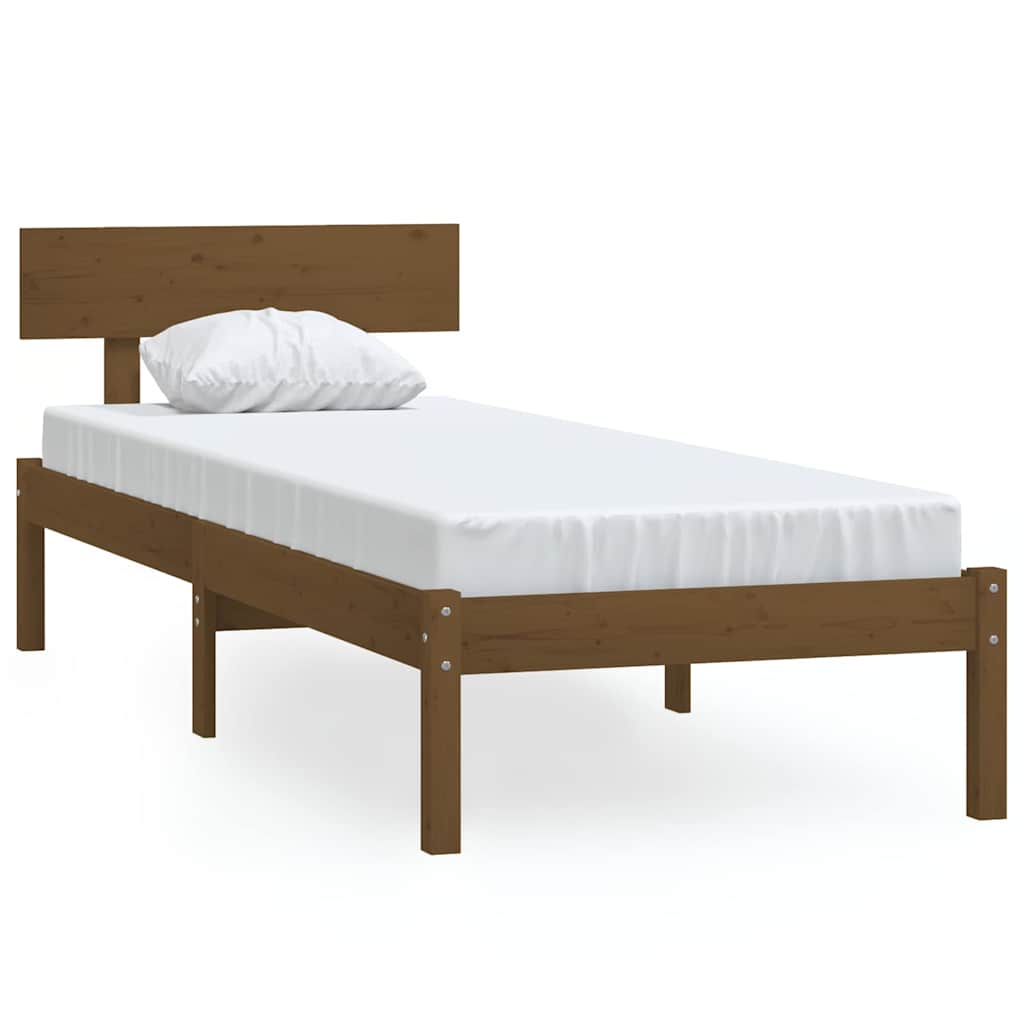 Vidaxl bedframe massief grenenhout honingbruin 90x190 cm