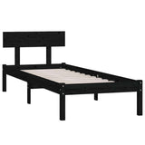 Vidaxl bedframe massief grenenhout zwart 90x190 cm