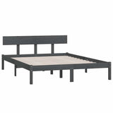 Vidaxl bedframe massief hout grijs 120x190 cm