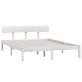 Vidaxl bedframe massief grenenhout wit 140x190 cm