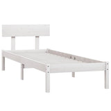 Vidaxl bedframe massief grenenhout wit 100x200 cm