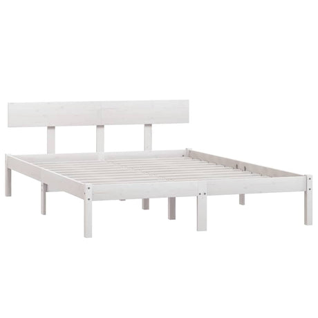 Vidaxl bedframe massief grenenhout wit 140x200 cm