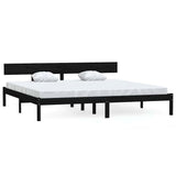 Vidaxl bedframe massief grenenhout zwart 180x200 cm