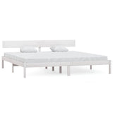 Vidaxl bedframe massief grenenhout wit 200x200 cm