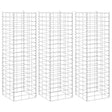 Vidaxl schanskorf plantenbakken 3 st verhoogd 30x30x100 cm ijzer