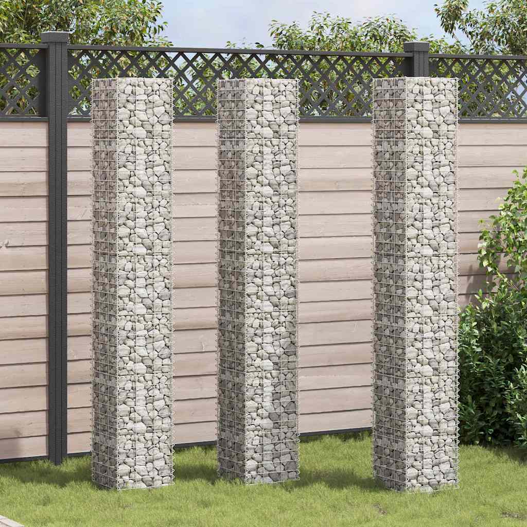 Vidaxl Schanskorf Pflanzer 3 ST erhöht 30 x 30 x 24 cm Eisen