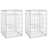 VIDAXL SCHANS -BORKPOSTS 2 PCS 40x40x60 cm Eisen
