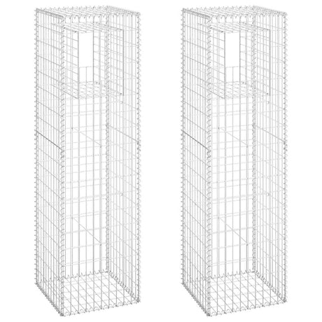 Vidaxl Schanskorf Posts 2 PCs 50x50x180 cm Eisen