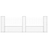 Vidaxl Schanskorf U-förmig mit 3 Pfosten 260x20x100 cm Eisen