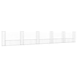 Vidaxl Schanskorf U-förmig mit 6 Pfosten 620x20x100 cm Eisen