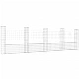 Vidaxl Schanskorf U-förmig mit 5 Pfosten 500x20x150 cm Eisen