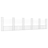 VIDAXL SCHANSKORF U-FORMED mit 6 Pfosten 620x20x150 cm Eisen