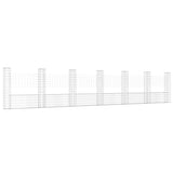 Vidaxl Schanskorf U-förmig mit 7 Pfosten 740x20x150 cm Eisen