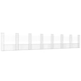 VIDAXL SCHANSKORF U-förmig mit 8 Pfosten 860x20x150 cm Eisen